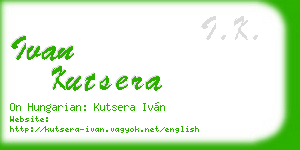 ivan kutsera business card